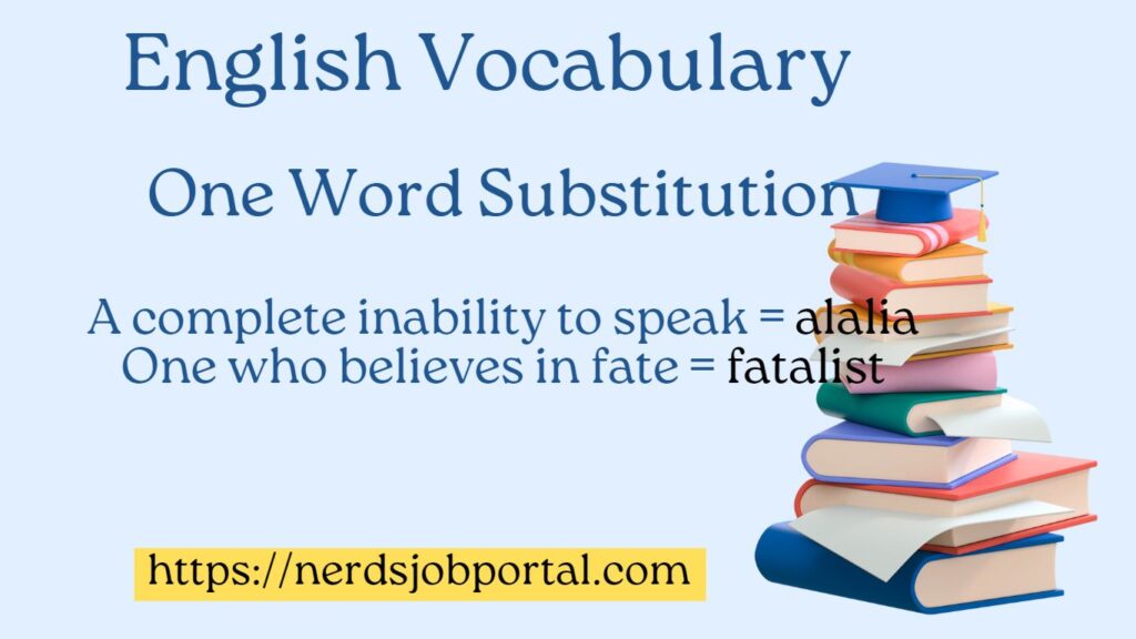 One Word Substitution