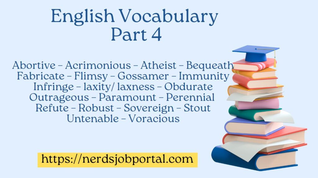 English Vocabulary Part 4