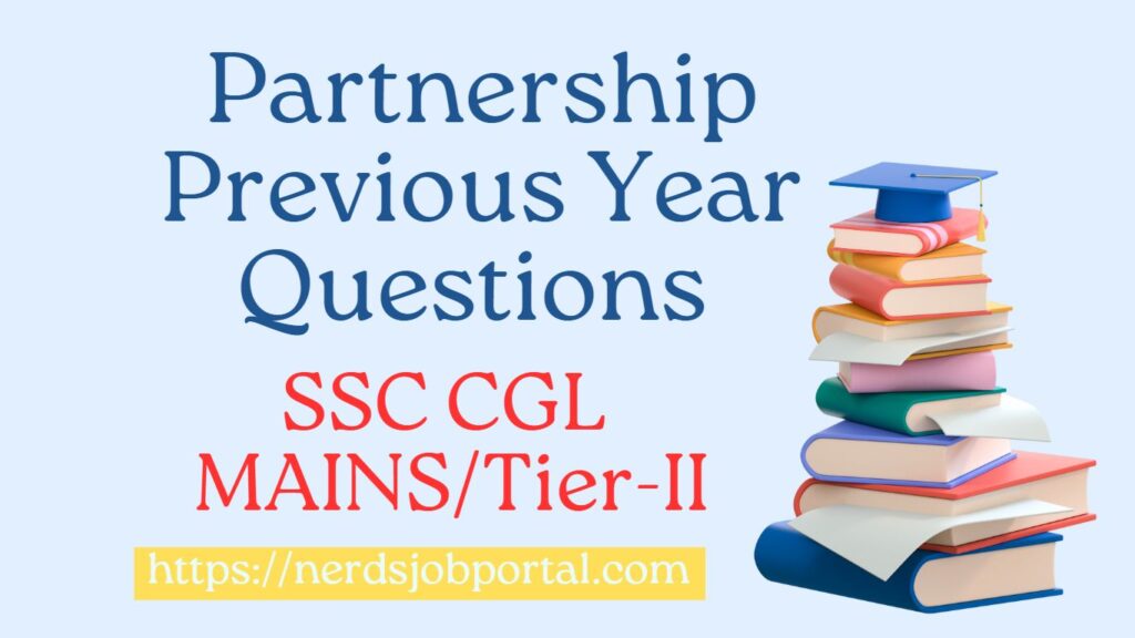 Partnership SSC CGL Questions