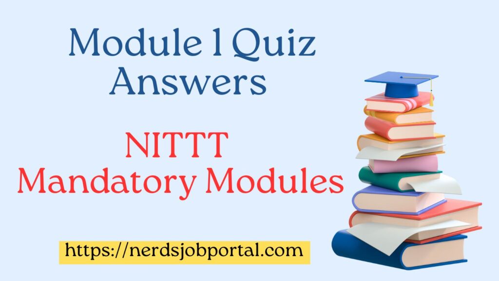 Module 1 Quiz Answers